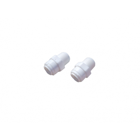 2x Water filter adaptor 1/2 Tube to 1/4 Male