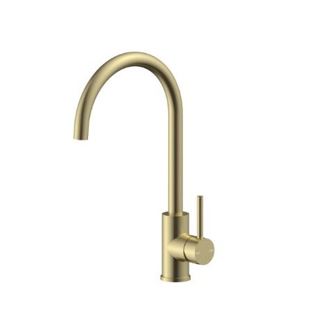 Waterware Pioneer Gooseneck Sink Mixer - Brushed Gold